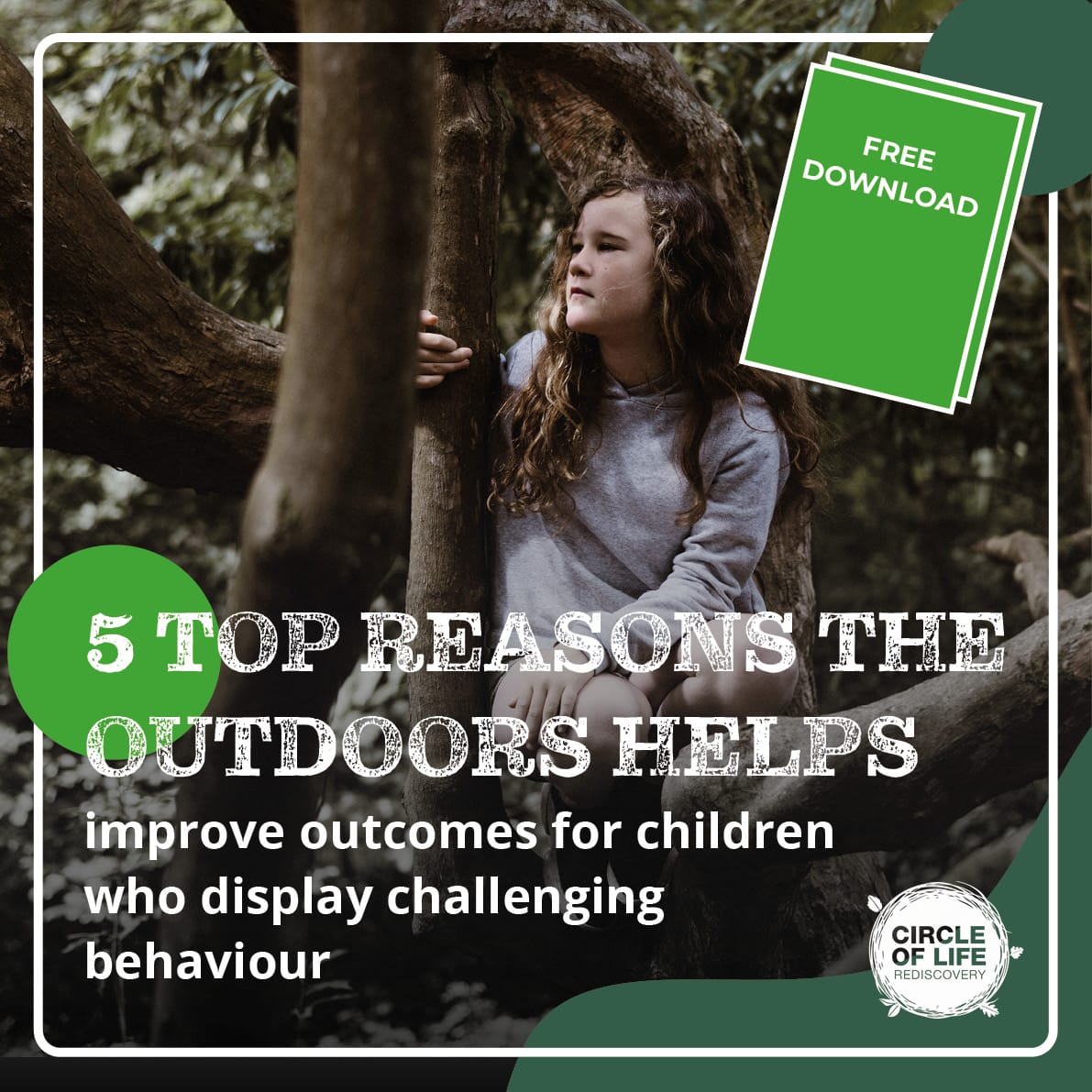 FREE Challenging Behaviours And The Outdoor PDF, girl in a tree